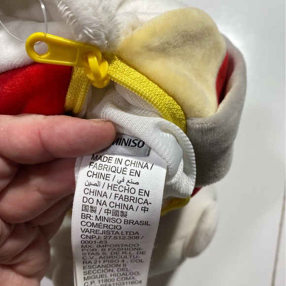 Miniso Life White Mini Squish-able Stuffed Plush Cute Kitty Cat Zip Purse NWT - Picture 12 of 15